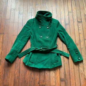 ZARA Wool Coat | Green | Size S